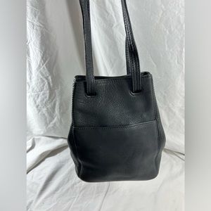 Vintage genuine COACH dark grey Sonoma leather shoulder bag purse